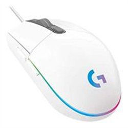 MOUSE GAMING LOGITECH G203 RGB LIGHTSYNC OPTICO USB ALAMBRICO 6 BOTONES PROGRAMABLES BLANCO