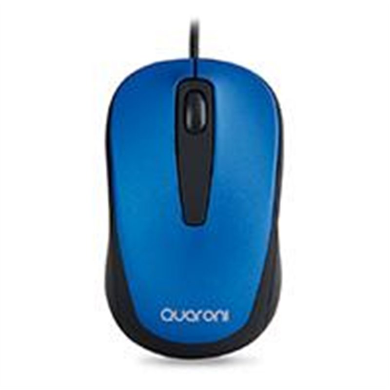 MOUSE OPTICO QUARONI ALAMBRICO COLOR AZUL 1200 DPI