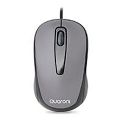 MOUSE OPTICO QUARONI ALAMBRICO COLOR GRIS 1200 DPI