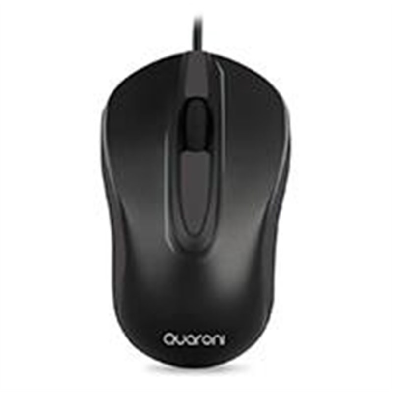 MOUSE OPTICO QUARONI ALAMBRICO COLOR NEGRO 1200 DPI