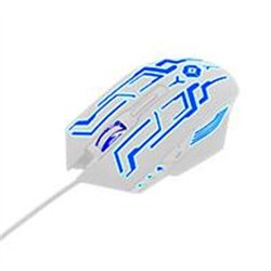 MOUSE GAMER ALAMBRICO 800 A 3600 DPI 6 BOTONES CONECTOR USB RGB VORTRED BY PERFECT CHOICE LEGACY - BLANCO