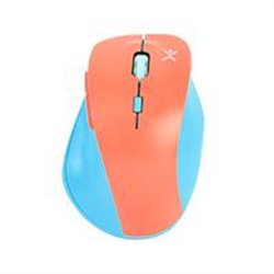 MOUSE INALAMBRICO 1600 DPI ERGONOMICO SILENCIOSO CONECTOR USB PERFECT CHOICE THUMB - AZUL/MAMEY