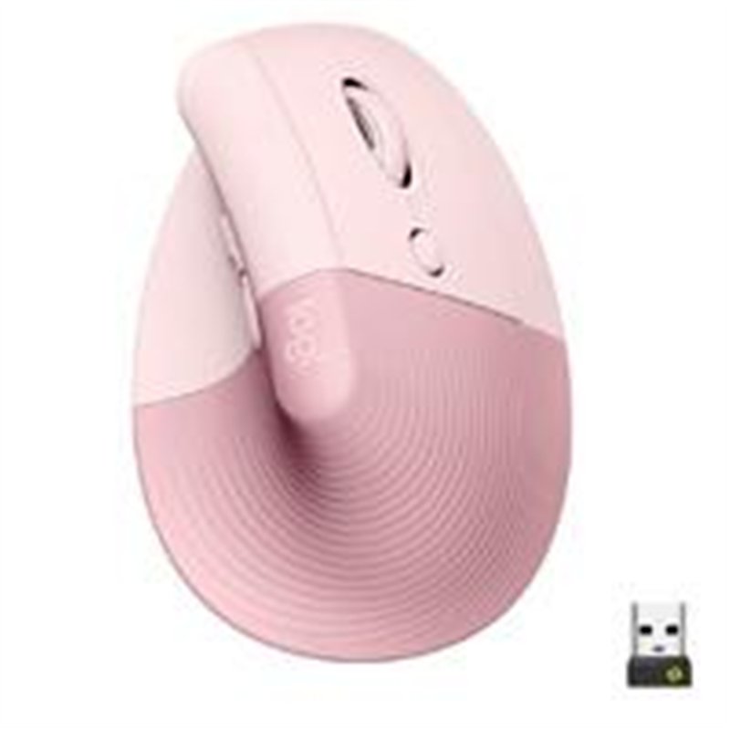 MOUSE LOGITECH LIFT VERTICAL ERGO OPTICO INALAMBRICO BT LOGI BOLT EASY-SWITCH ROSA