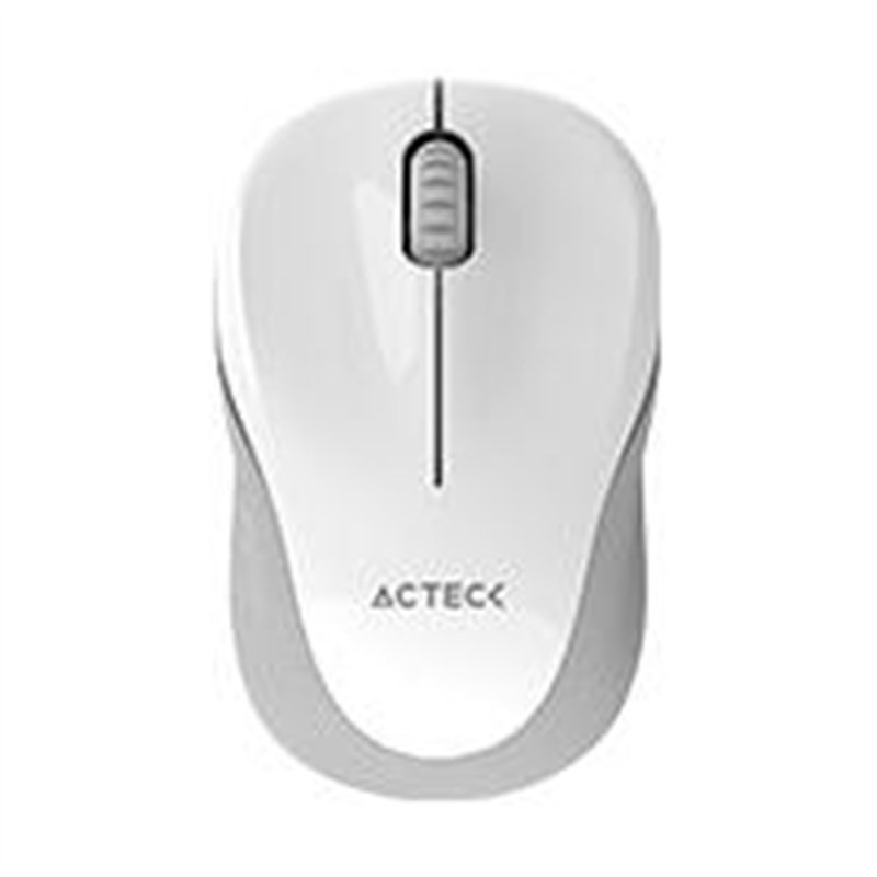 MOUSE ACTECK OPTIMIZE TRIP MI480 / INALAMBRICO / RECEPTOR USB / LASER / CLICK SILENCIOSO / 1600 DPI / BLANCO / AC-934886