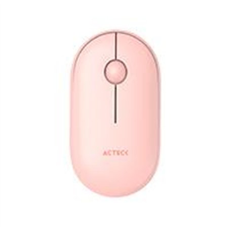 MOUSE ACTECK OPTIMIZE EDGE MI460 / INALAMBRICO / RECEPTOR USB / LASER / CLICK SILENCIOSO / 1500 DPI / ROSA / AC-934107