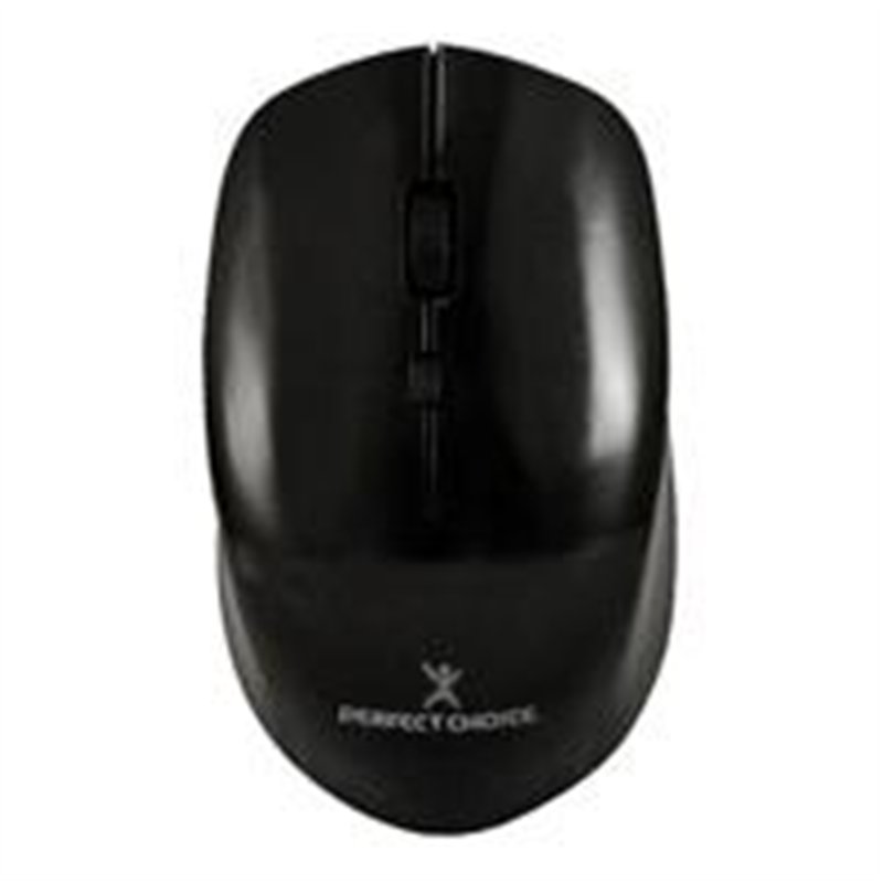 MOUSE INALAMBRICO 1600 DPI OPTICO CONECTOR USB PERFECT CHOICE ROOT PRO - NEGRO