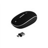 MOUSE INALAMBRICO OPTICO ERGONOMICO 1000 DPI RECEPTOR DUAL (USB Y TIPO C) SILENCIOSO PERFECT CHOICE WHISPER - NEGRO