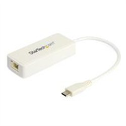 ADAPTADOR DE RED ETHERNET USB-C  CON PUERTO USB A - ADAPTADOR DE RED NIC ETHERNET RJ45 USB TIPO C USB 3.0/USB 3.1 BLANCO - START