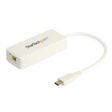 ADAPTADOR DE RED ETHERNET USB-C  CON PUERTO USB A - ADAPTADOR DE RED NIC ETHERNET RJ45 USB TIPO C USB 3.0/USB 3.1 BLANCO - START