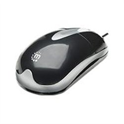 MOUSE OPTICO, MANHATTAN, 177016, USB NEGRO/PLATA