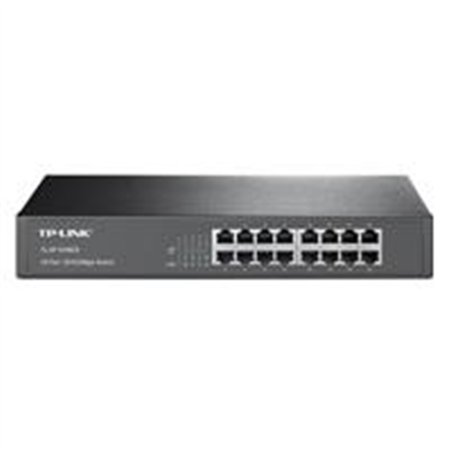 SWITCH | TP-LINK | TL-SF1016DS | 16 PUERTOS RJ45 10/100 MBPS | NO ADMINISTRABLE | PARA ESCRITORIO O RACK DE 13 PULGADAS