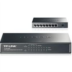 SWITCH | TP-LINK | TL-SG1008P | 8 PUERTOS RJ45 GIGABIT 10/100/1000 NO ADMINISTRABLE CON 4 PUERTOS POE IEEE 802.3AF HASTA 15.4W C