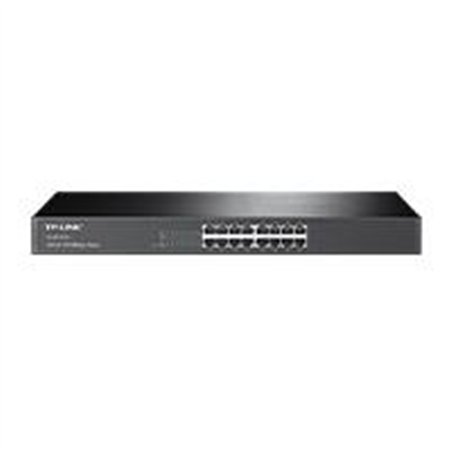 SWITCH TP-LINK TL-SF1016 16 PUERTOS RJ45 10/100 MBPS NO ADMINISTRABLE PARA RACK DE 19 PULGADAS