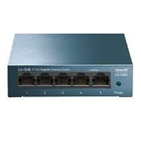 SWITCH | TP-LINK | LS105G | 5 PUERTOS RJ45 GIGABIT 10/100/1000 MBPS |  NO ADMINISTRABLE | CARCASA METALICA | PARA ESCRITORIO O M