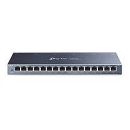 SWITCH | TP-LINK | TL-SG116 | 16 PUERTOS RJ45 GIGABIT 10/100/1000 | NO ADMINISTRABLE | CARCASA METALICA | PARA ESCRITORIO O PARE