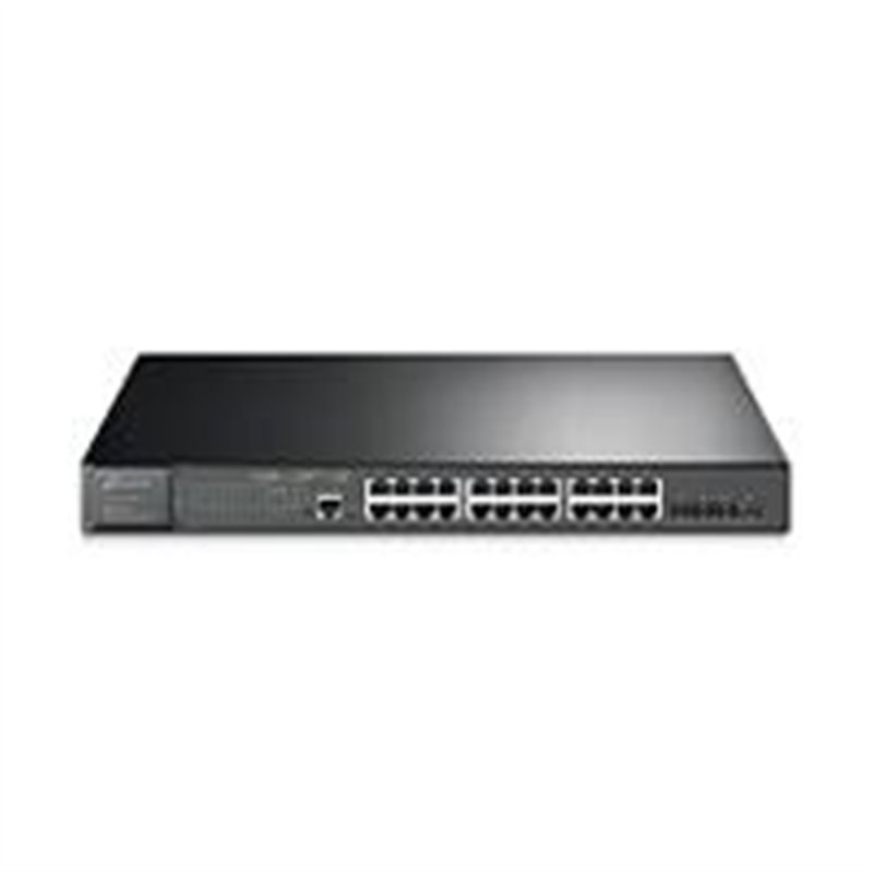 SWITCH TP-LINK TL-SG3428XMP 24 PUERTOS GIGABIT POE ADMINISTRABLE CON 4 RANURAS 10G SFP 1 RJ45 CONSOLA Y 1 MICRO-USB CONSOLA L2 J