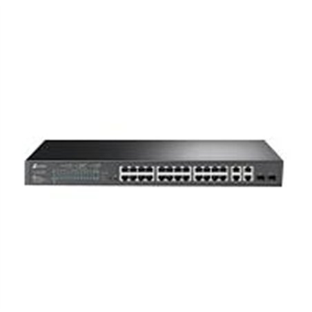 SWITCH TP-LINK TL-SL2428P 24 PUERTOS RJ45 10/100 MBPS POE CON 2 PUERTOS RJ45 GIGABIT Y 2 RANURAS SFP GIGABIT COMBO NO ADMINISTRA