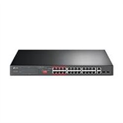 SWITCH | TP-LINK | TL-SL1226P |24 PUERTOS RJ45 10/100 MBPS POE CON 2 PUERTOS RJ45 GIGABIT Y 2 RANURAS SFP GIGABIT COMBO | NO ADM