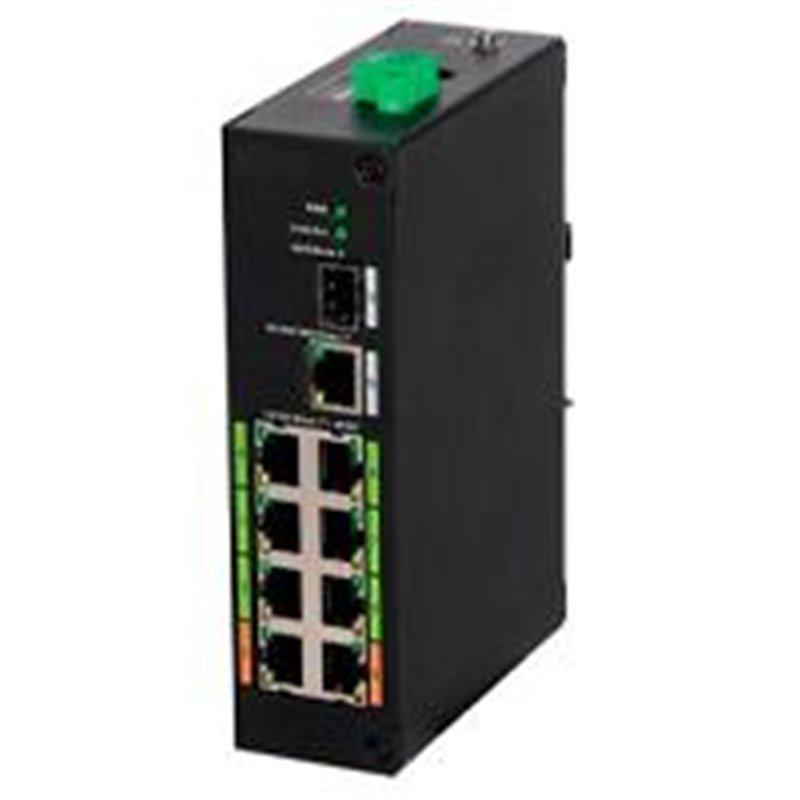 SWITCH/ DAHUA/ DH-LR2110-8ET-120-V2/ EPOE 8 PUERTOS/ HASTA 800 MTS CON CAMARAS EPOE/ 120 WATTS/ SWITCHING 8.8G/ IEEE802.3AF/ IEE