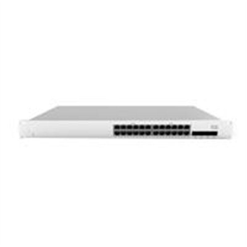 SWITCH 24 PUERTOS POE CISCO MERAKI 24 X 10/100/1000BASE-T ETHERNET RJ45, 4 X 1GBE SFP UPLINK, 2 X STACKING PORTS(USO DE LICENCIA