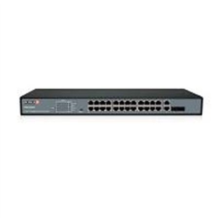 SWITCH POE / PROVISION ISR / POES-24370C+2COMBO / 24 CANALES POE / 10/100MBPS / 2G /TOTAL POE 370W.