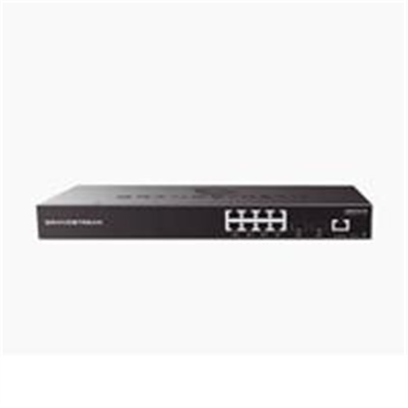 SWITCH GRANDSTREAM GWN7801 GIGABIT ADMINISTRABLE / 8 PUERTOS 10/100/1000 MBPS 2 PUERTOS SFP UPLINK / COMPATIBLE CON GWN CLOUD