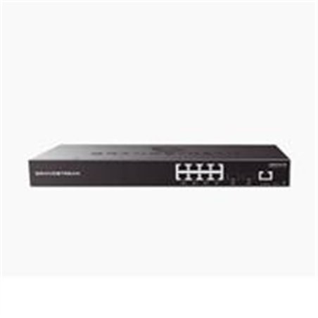 SWITCH GRANDSTREAM GWN7801 GIGABIT ADMINISTRABLE / 8 PUERTOS 10/100/1000 MBPS 2 PUERTOS SFP UPLINK / COMPATIBLE CON GWN CLOUD