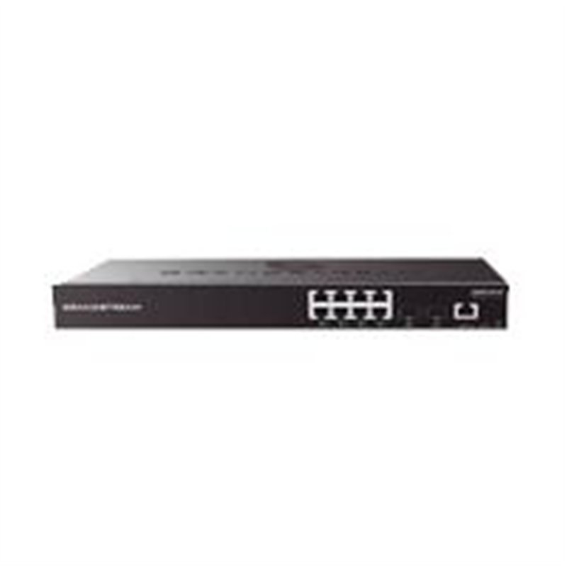 SWITCH POE GRANDSTREAM GWN7801P/ GIGABIT POE ADMINISTRABLE / 8 PUERTOS 10/100/1000 MBPS 2 PUERTOS SFP UPLINK / COMPATIBLE CON GW