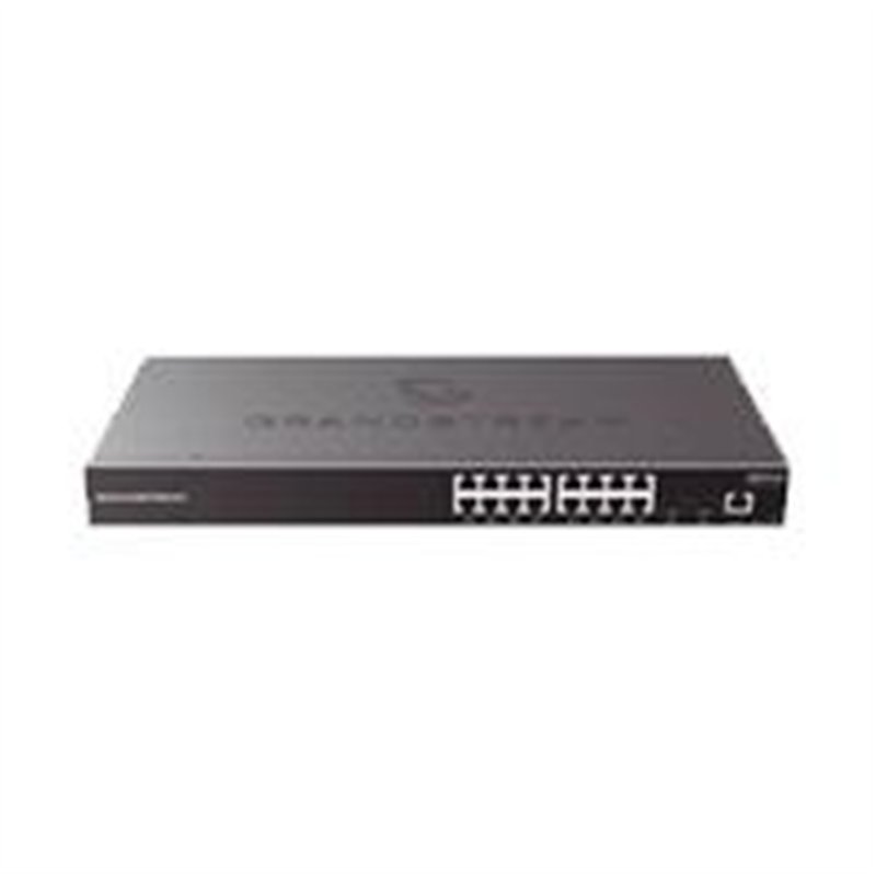 SWITCH GRANDSTREAM GWN7802 GIGABIT ADMINISTRABLE / 16 PUERTOS 10/100/1000 MBPS 4 PUERTOS SFP UPLINK / COMPATIBLE CON GWN CLOUD