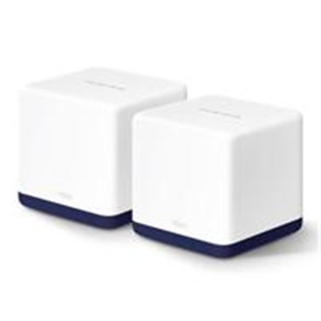 ROUTER | MERCUSYS | HALO H50G(2-PACK) | WIFI MESH | AC1900 | DOBLE BANDA 5 GHZ(1300MBPS) 2.4GHZ(600MBPS), CUBRE HASTA350 M² CON 