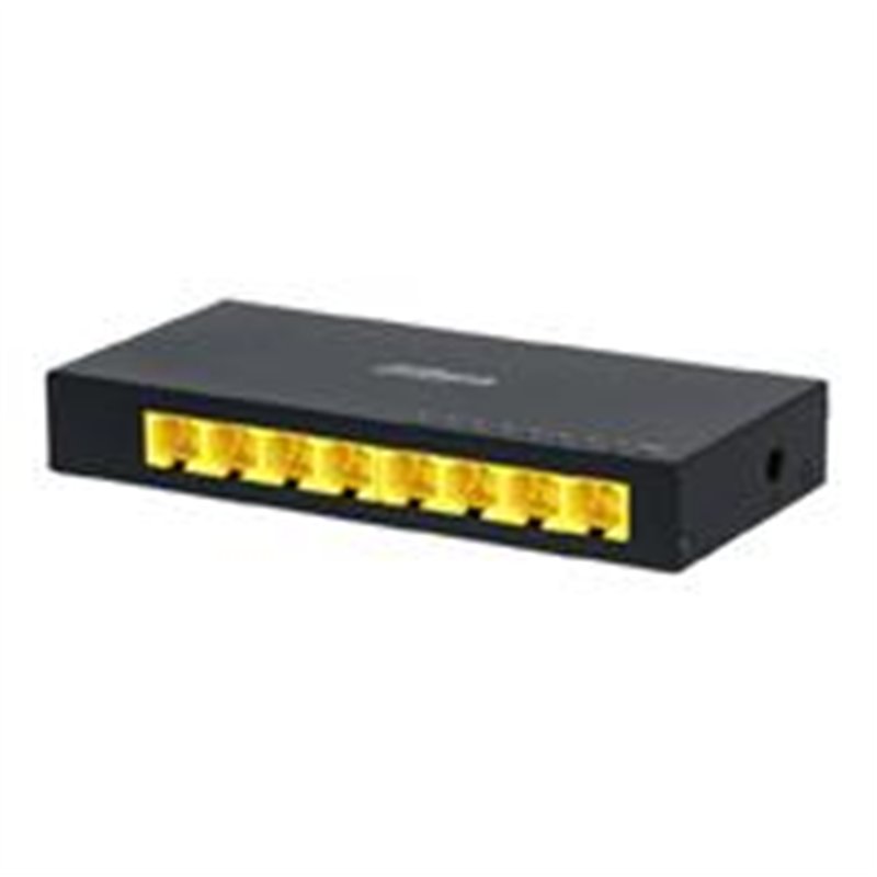 SWITCH/ DAHUA/ PFS3008-8GT/ GIGABIT DE 8 PUERTOS NO ADMINISTRABLE/ CAPA 2/ 10/100/1000 BASE-T/ CARCASA METALICA/ SWITCHING 16G/ 