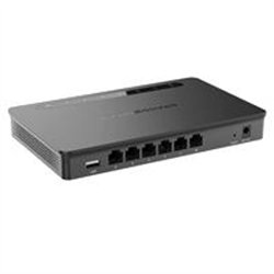 ROUTER GRANDSTREAM GWN7001/ GIGABIT VPN BALANCEADOR DE CARGAS 30,000 SESIONES NAT 6 PUERTOS 10/100/1000 MBPS WAN/LAN COMPATIBLE 