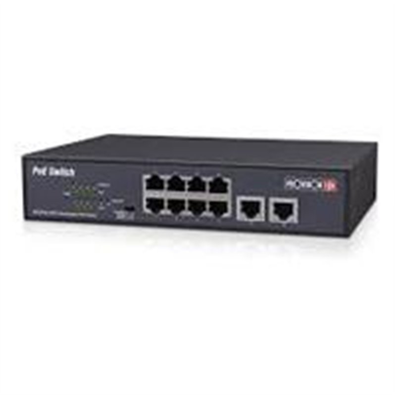 SWITCH POE / PROVISION ISR / POES-08120C+2I-V2 / 8-PORT 10/100MBPS / EXTRA 2-PORT 10/100/1000MBPS UPLINK / 120W