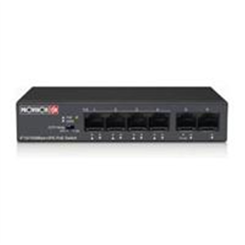 SWITCH POE / PROVISION ISR / POES-0460C+2I-V2 / 4 PUERTOS + 2 PUERTO ETHERNET / 60W / PD UPLINK PORT (NO INCLUYE FUENTE)