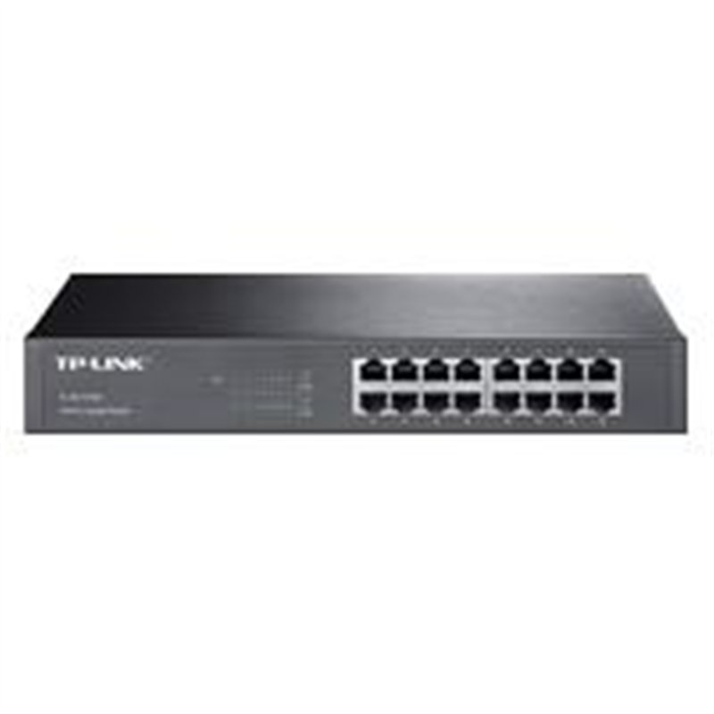 SWITCH | TP-LINK | TL-SG1016D | 16 PUERTOS | RJ45 GIGABIT 10/100/1000 MBPS | NO ADMINISTRABLE | PARA ESCRITORIO O RACK DE 13 PUL