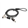 CANDADO LAPTOP,MANHATTAN,440509, NANO LLAVE 1.5M GRIS