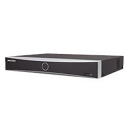 NVR HIKVISION 12 MEGAPIXEL (4K) / 16 CANALES IP / ACUSENSE (EVITA FALSAS ALARMAS) / RECONOCIMIENTO FACIAL / 1 BAHIA DE DISCO DUR