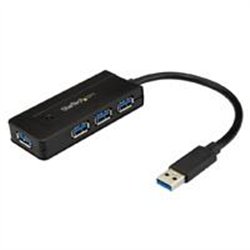 HUB USB 3.0 DE 4 PUERTOS - CONCENTRADOR PORTATIL USB 3.0 SUPERSPEED DE 4 PUERTOS DE 5GBPS CON CARGA RAPIDA - HUB USB 3.1 GEN 1 T