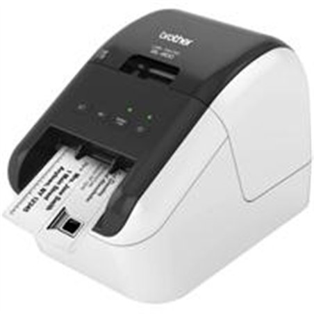 IMPRESORA DE ETIQUETAS BROTHER QL800, CONEXION USB, CINTAS DE 12 MM HASTA 62 MM, IMPRESION DE CODIGOS DE BARRAS, 93 ETIQUETAS PO