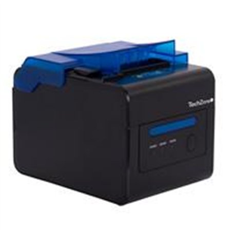 MINIPRINTER TECHZONE TZBE302E, TERMICA, 80 MM, VEL 300 MM/S, 203 DPI, USB, SERIAL, RJ45, RJ11, CORTADOR AUTOMATICO, 1 AÑO DE GAR