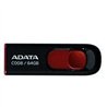MEMORIA ADATA 64GB USB 2.0 C008 RETRACTIL NEGRO-ROJO ( AC008-64G-RKD)