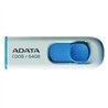 MEMORIA ADATA 64GB USB 2.0 C008 RETRACTIL BLANCO-AZUL (AC008-64G-RWE)