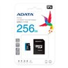 MEMORIA ADATA MICRO SDHC/SDXC 256GB UHS-I 100MB/25MB CLASE 10 V10 A1 C/ADAPTADOR (AUSDX256GUICL10A1-RA1)