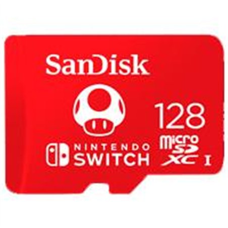MEMORIA SANDISK MICRO SDXC 128GB NINTENDO SWITCH 100MB/S 4K U3 V30 SDSQXAO-128G-GNCZN