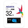 MEMORIA ADATA 32GB USB 3.2 UV320 RETRACTIL NEGRO-AZUL (AUV320-32G-RBKBL)