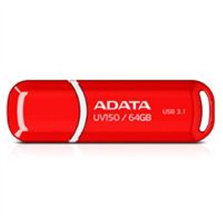 MEMORIA ADATA 64GB USB 3.2 UV150 ROJO (AUV150-64G-RRD)