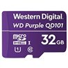 MEMORIA WD PURPLE SC QD101 MICRO SDHC 32GB VIDEOVIGILANCIA 24/7 CLASE 10 U1 LECT 50MB/S ESC 40MB/S WDD032G1P0C