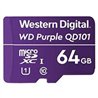 MEMORIA WD PURPLE SC QD101 MICRO SDXC 64GB VIDEOVIGILANCIA 24/7 CLASE 10 U1 LECT 50MB/S ESC 40MB/S  WDD064G1P0C