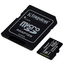 MEMORIA FLASH MICRO SD KINGSTON SDXC CANVAS SELECT PLUS 512GB 100R UHS-I U3 V30 C/ADAPTADOR (SDCS2/512GB)