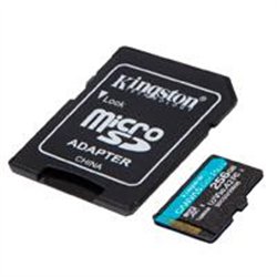 MEMORIA FLASH MICRO SD KINGSTON SDXC CANVAS GO PLUS 256GB 170R UHS-I U3 V30 C/ADAPTADOR (SDCG3/256GB)